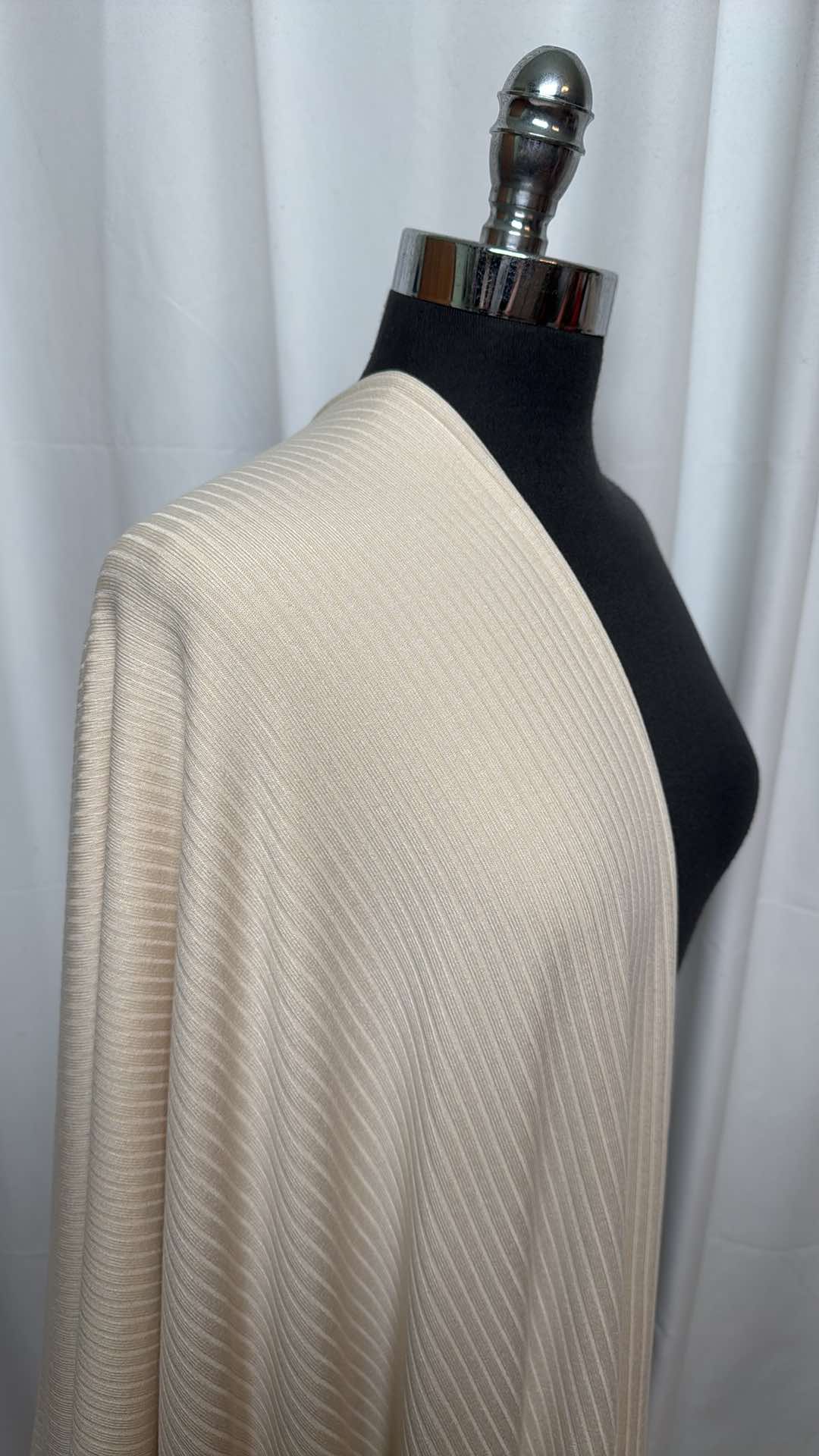 Ivory -  Modal/Spandex Rib Sweater Knit - 2 Yard Cut