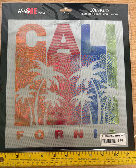California Bling - Iron On Decal - Sold Individually