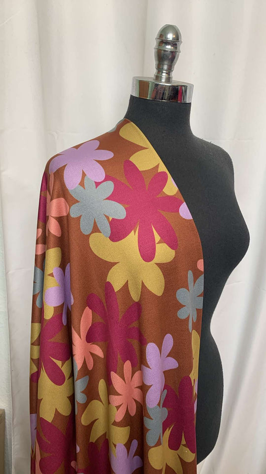 Retro Floral - Oakley Sweater Knit - 2 Yard Cut