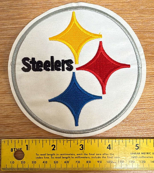 Large Steelers - IRON-ON Embroidered Patch - Sold Individually
