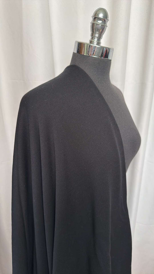Black - Cotton/Poly Sweatshirt Fleece (72" Wide) - 1.5 Yard Cut