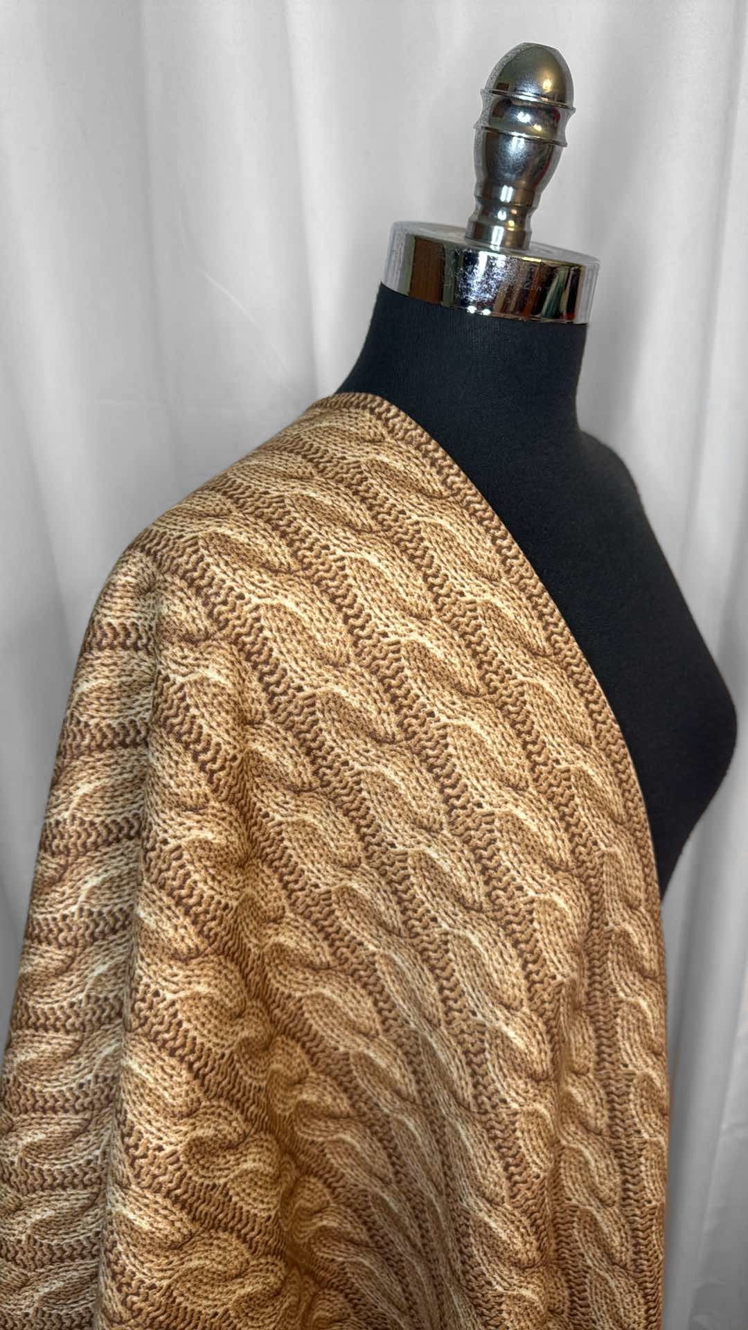 Cable Knit Print - SuperPlush - 2 Yard Cut