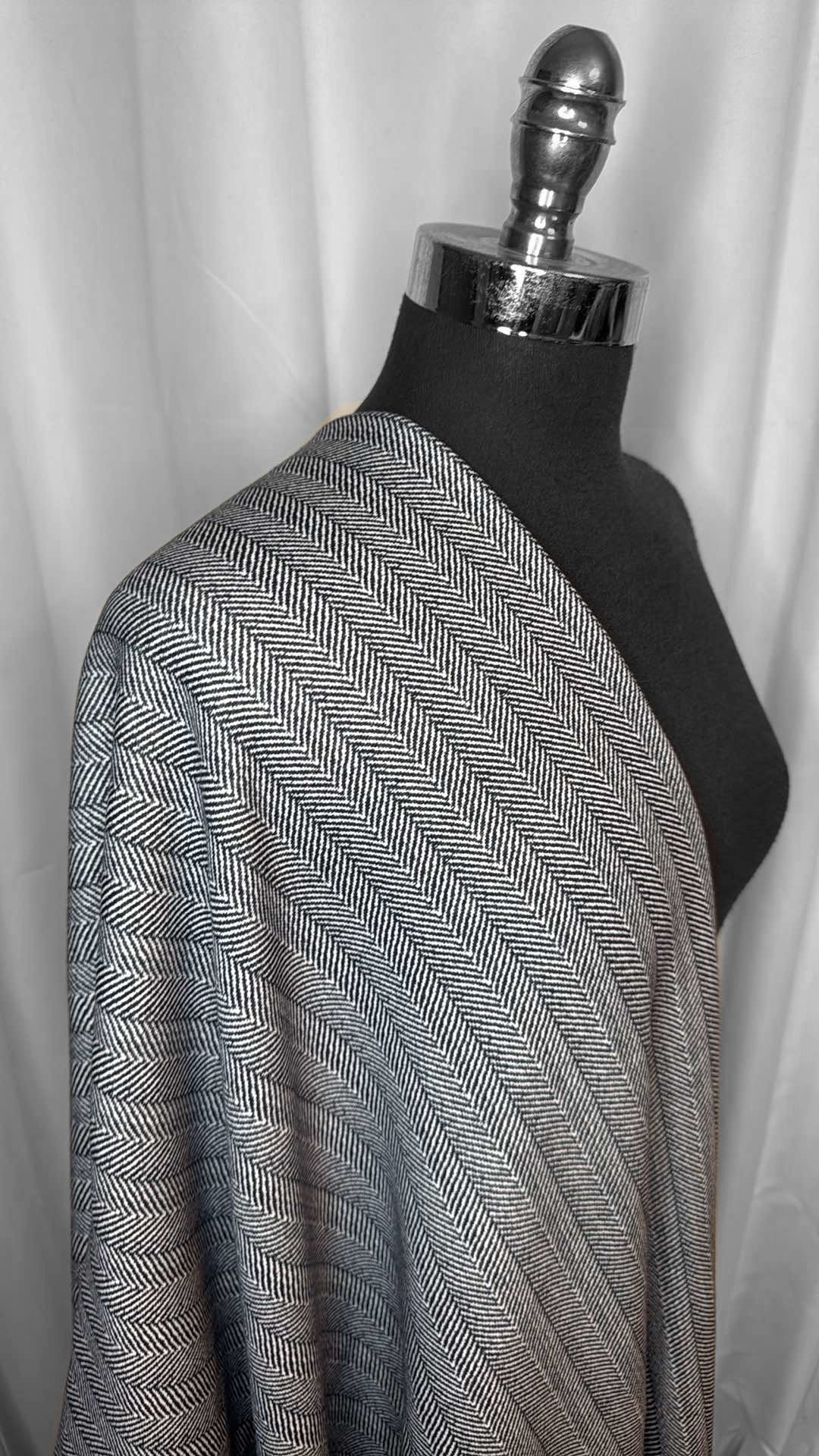 Navy Diagonals - SuperPlush - 2 Yard Cut