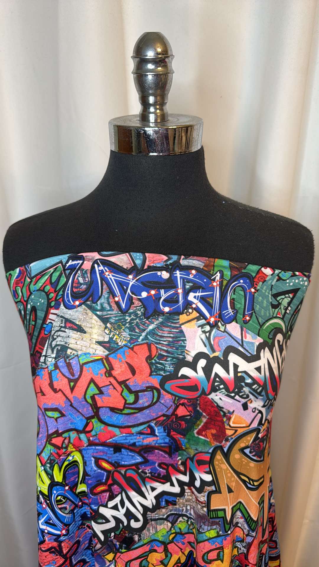Graffiti - Double Brushed Poly Spandex - 2 Yard Cut