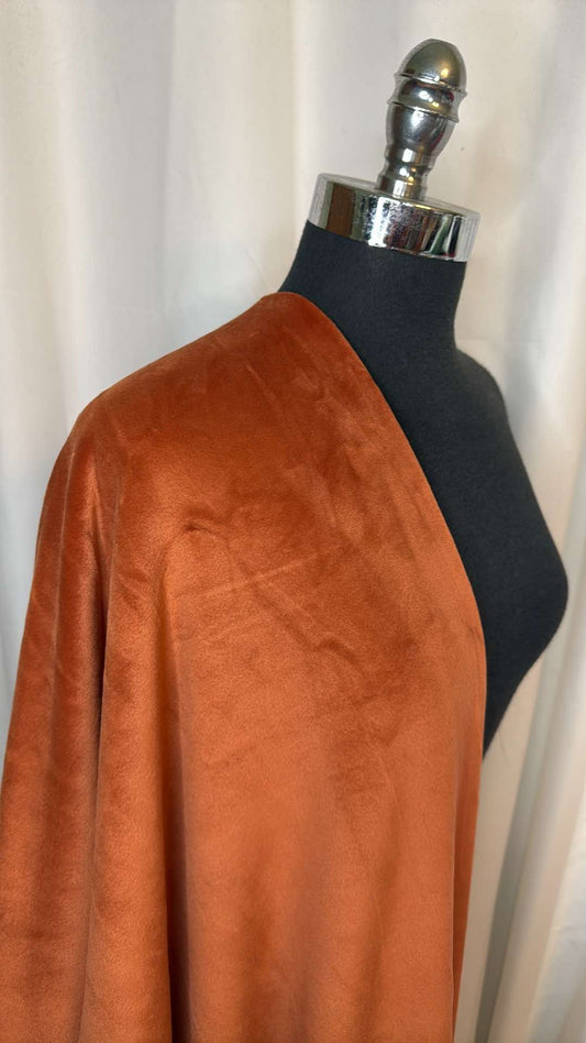 Rust - Velvet Plush - 2 Yard Cut