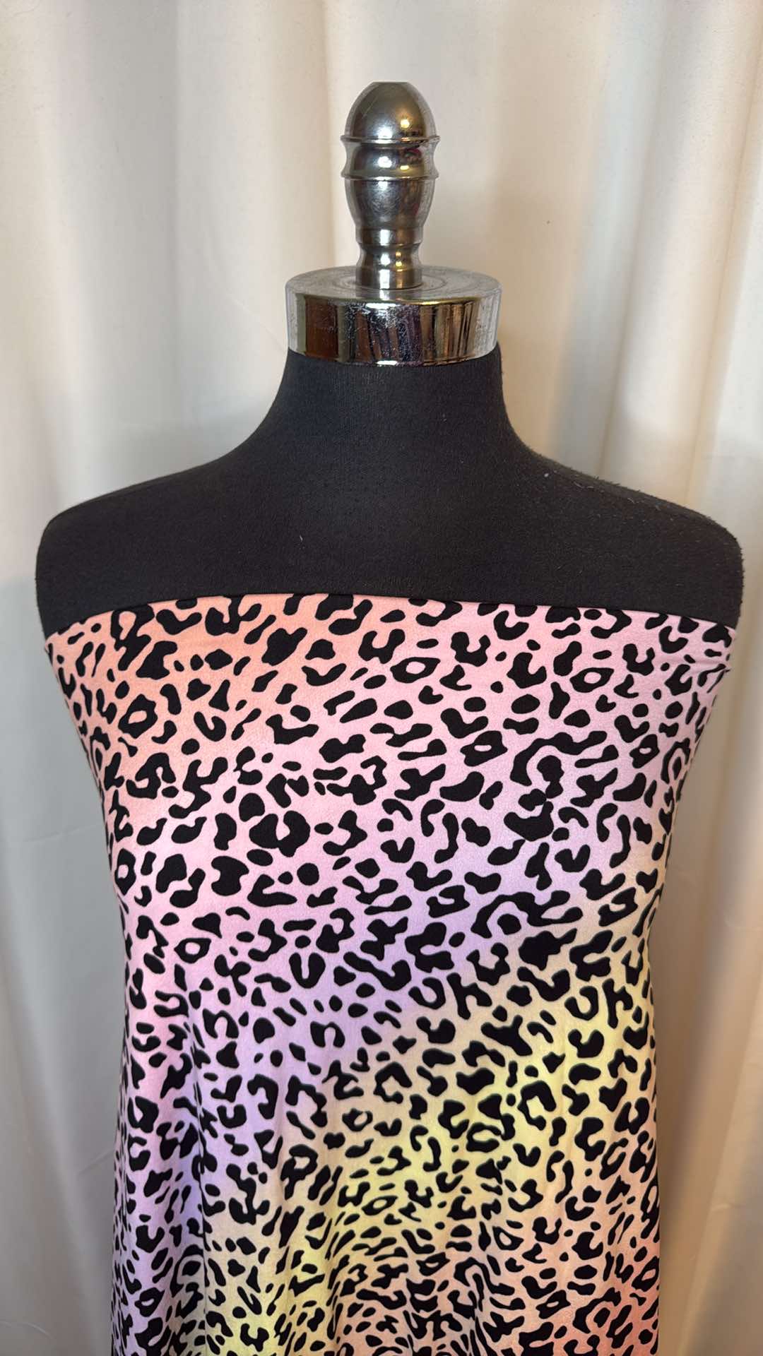 Ombre Leopard - Double Brushed Poly Spandex - 2 Yard Cut