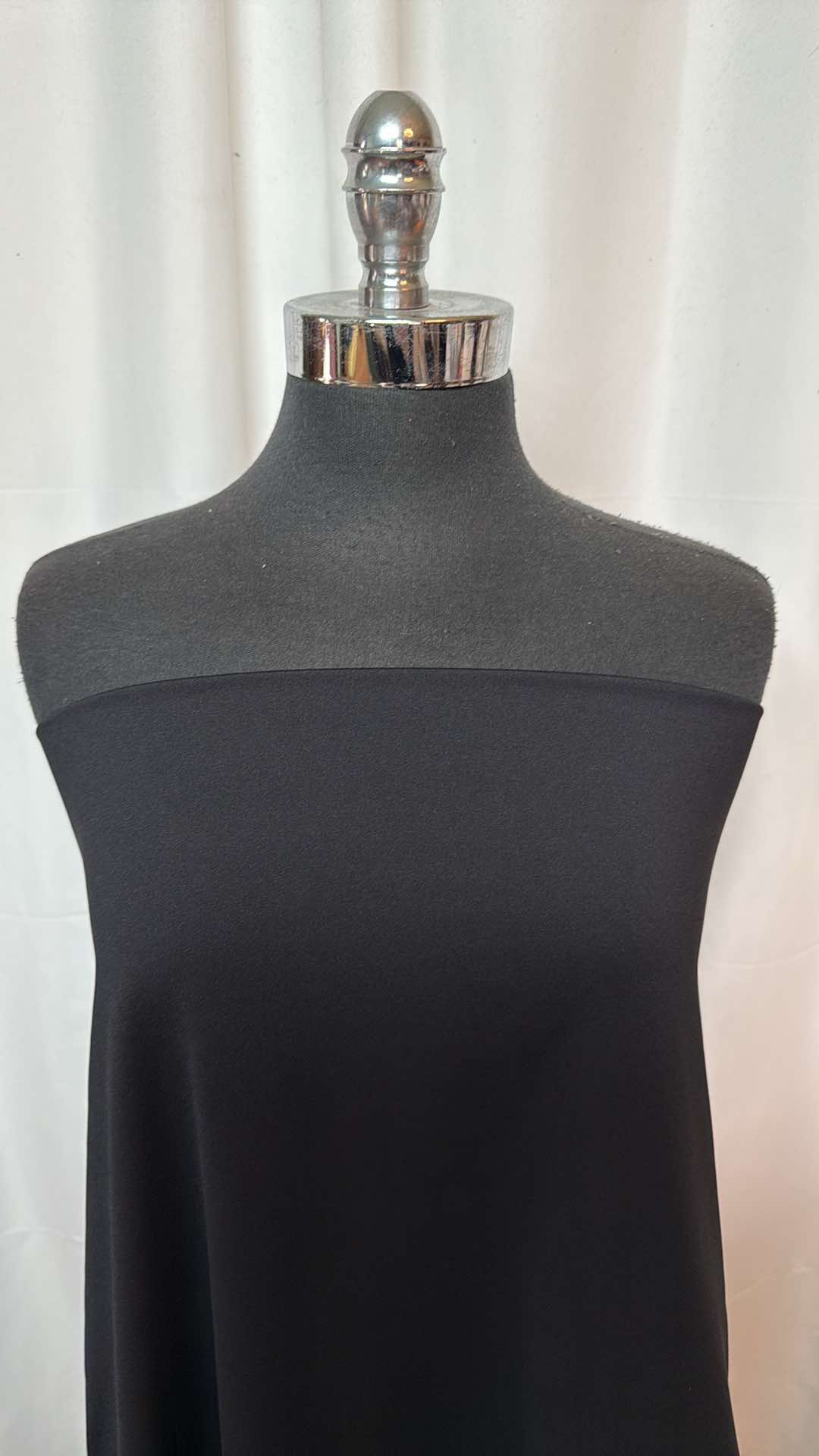 Black - Poly/Spandex Antimicrobial Jersey (Brushed-Back) - 2 Yard Cut