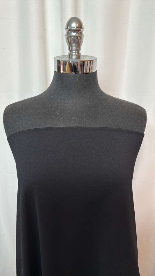 Black - Poly/Spandex Antimicrobial Jersey (Brushed-Back) - 2 Yard Cut