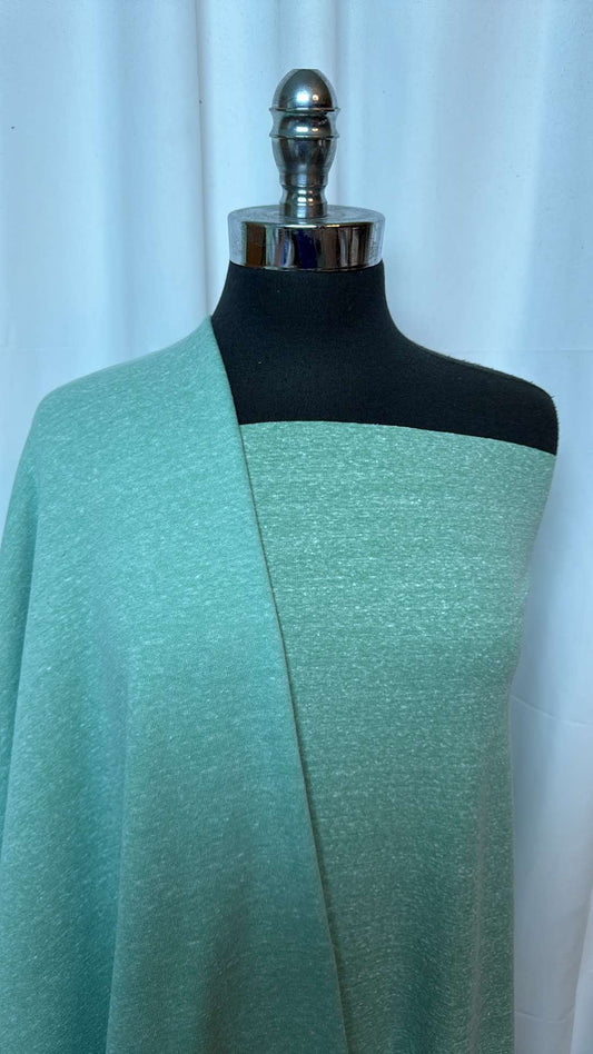 DOUBLE GREEN BUNDLE : 2YD Green Sweatshirt Fleece & 1YD Green Rib Knit : A26871