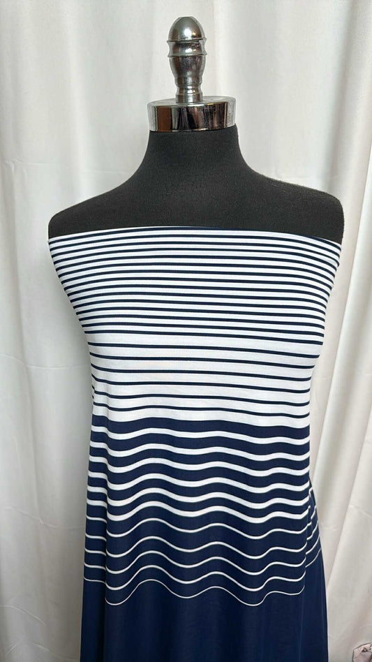 107 (Stripes run vertically) - Nylon/Spandex -  1.5 Yard Cut