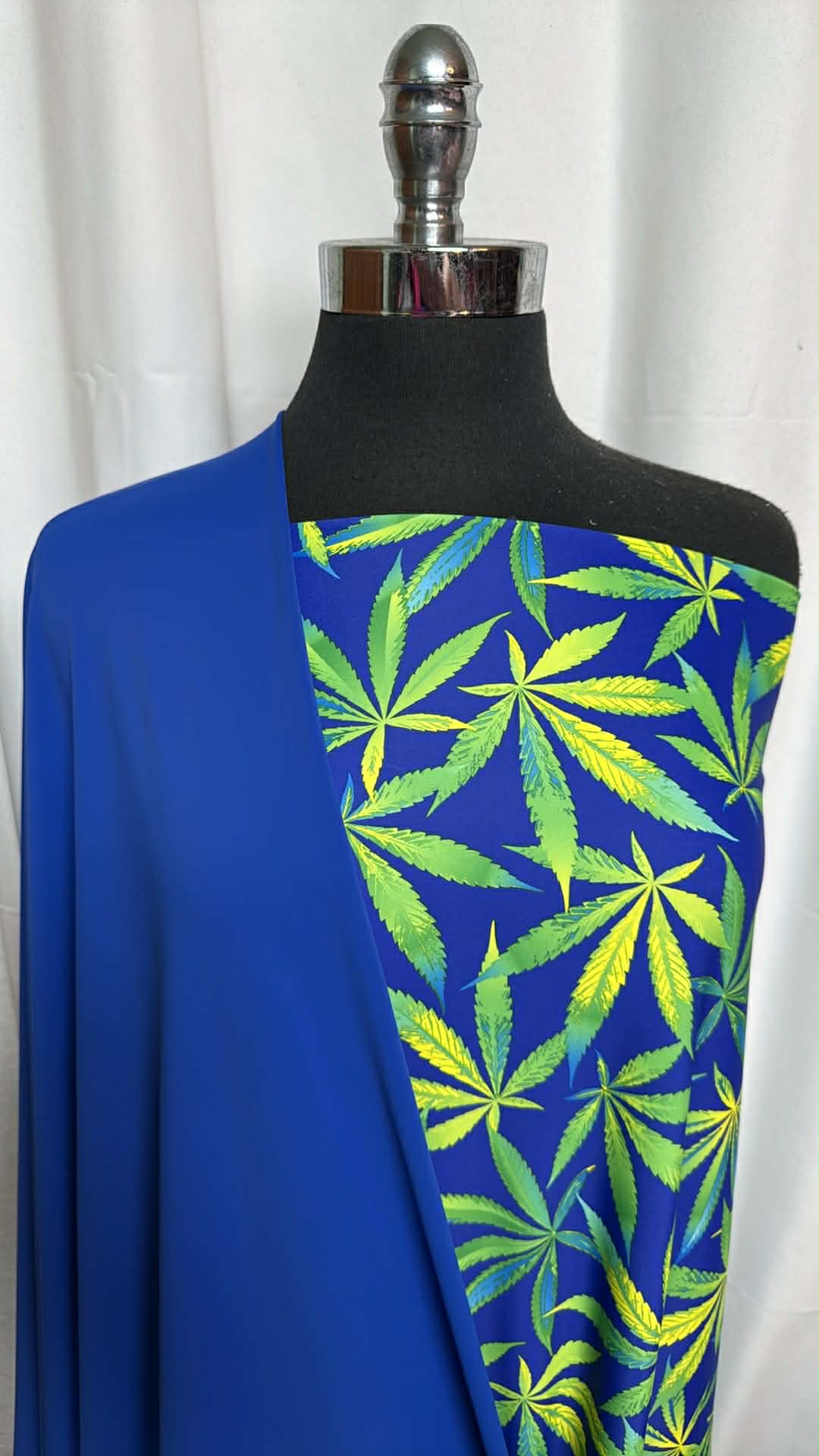 ROYAL/GREEN LEAVES BUNDLE : 2YD Green Leaves N/S Swim & 1YD Royal N/S Swim : A29563