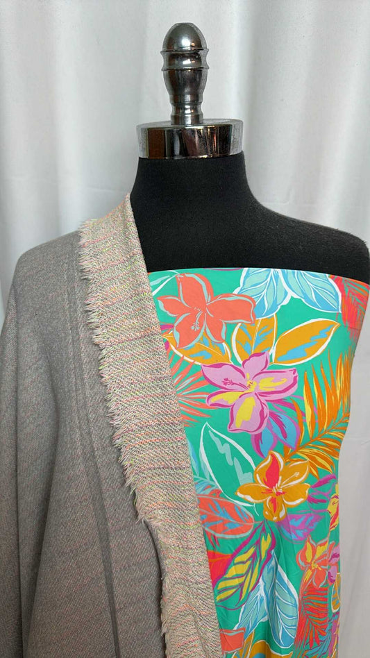 BRIGHT FLORAL BUNDLE : 2YD Bright Floral N/S Swim & 2YD Cotton FT : A29294