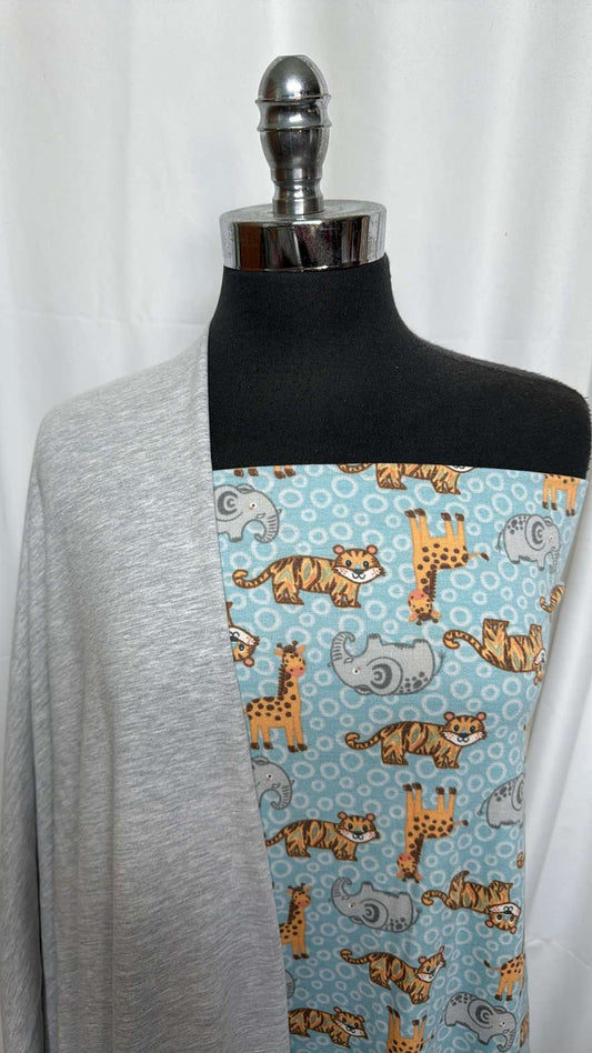 HEATHER GREY/CUTE ANIMALS BUNDLE : 2YD Cute Animals PRS FT & 2YD Heather Grey C/S : A27348