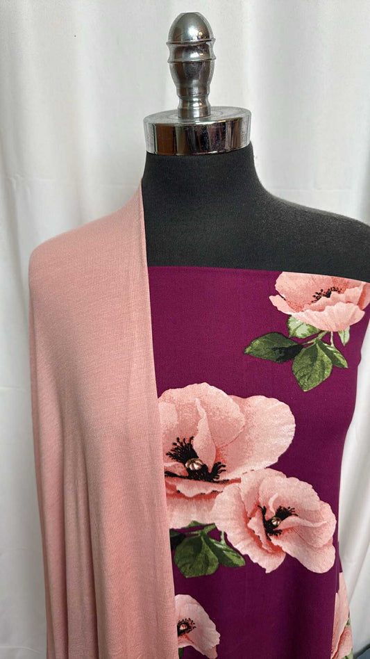 PINK/POPPY BUNDLE : 2YD Poppy DBP & 2YD Pink R/S : A28282