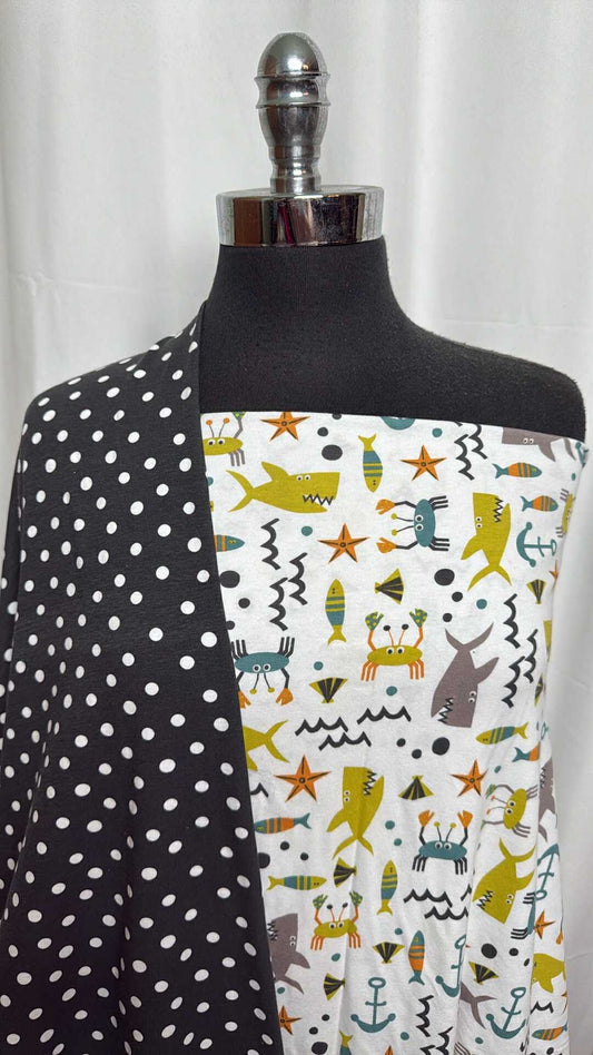 SEA CREATURE/DOTS BUNDLE : 2YD Sea Creature C/S & 2YD Dots C/S : A28915