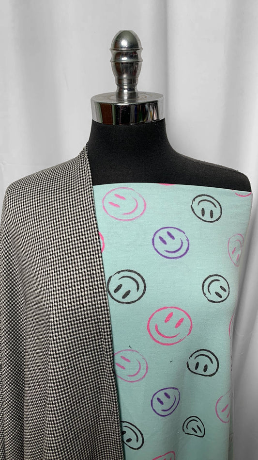 SMILE/CHECK BUNDLE : 2YD Smile FT & 2YD Tiny Check FT : A2486