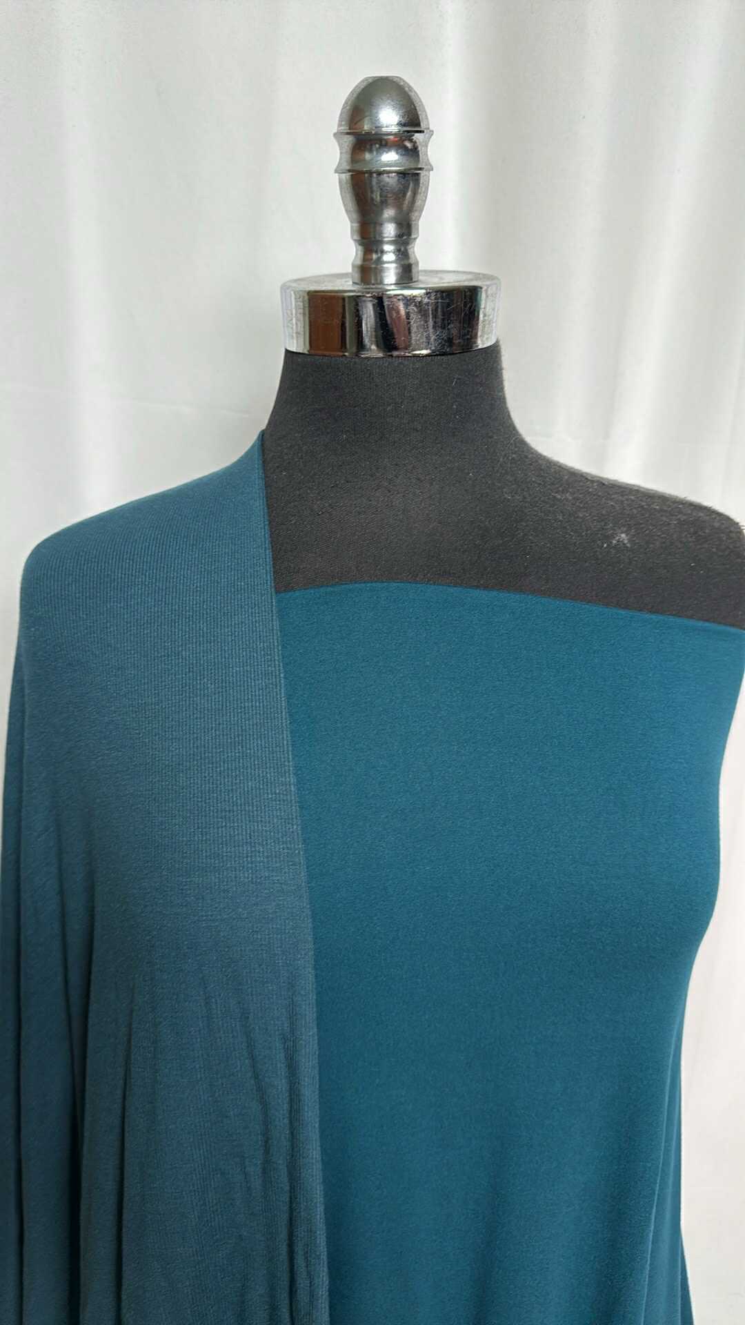 DOUBLE TEAL BUNDLE : 1.5YD Teal DBP & 1YD Teal Modal/Spandex Rib : A29215