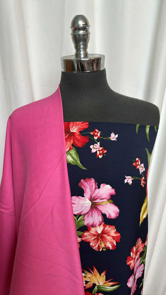 PINK/TROPICAL BUNDLE : 2YD Tropical Poly Woven & 2YD Pink Millennium : A27909