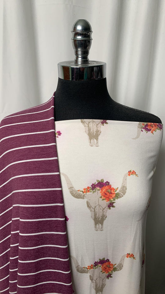 STRIPE/FLORAL BULLS BUNDLE : 2YD Floral Bulls PRS FT & 2YD Stripe PRS FT : A1889