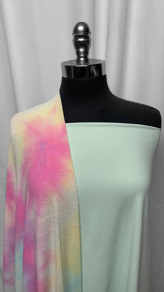 APPLE/TIE DYE BUNDLE : 2YD Apple Recycled PF & 2YD Tie Dye Light Sweater : A25257