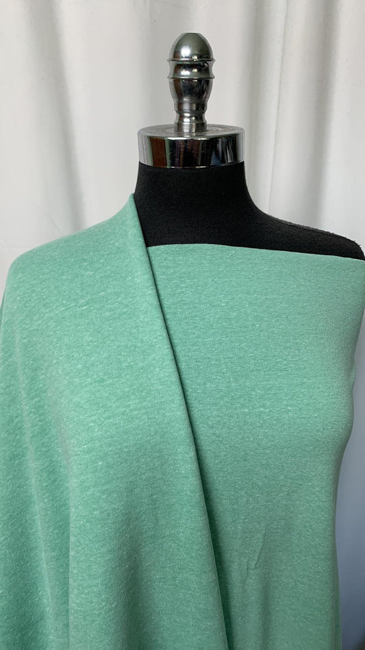 SEAFOAM GREEN BUNDLE : 2YD Green Sweatshirt Fleece & 2YD Green Rib Knit : A1932