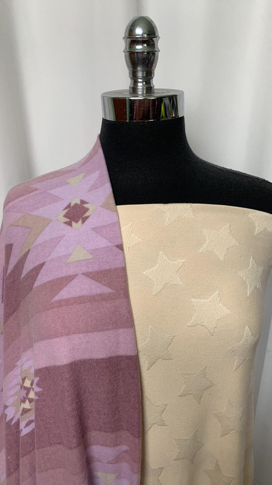 PINK SOUTHWEST/STAR BUNDLE : 2YD Yellow Star Oakley SK & 2YD Pink Southwest Brushed Hacci SK : A2040