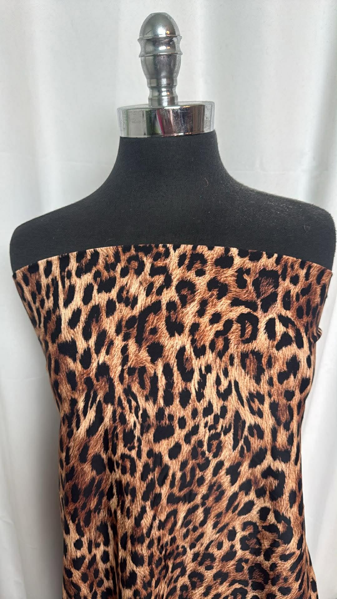 Brown Leopard - Designer Nylon/Spandex Swim - 1 Yard Cut