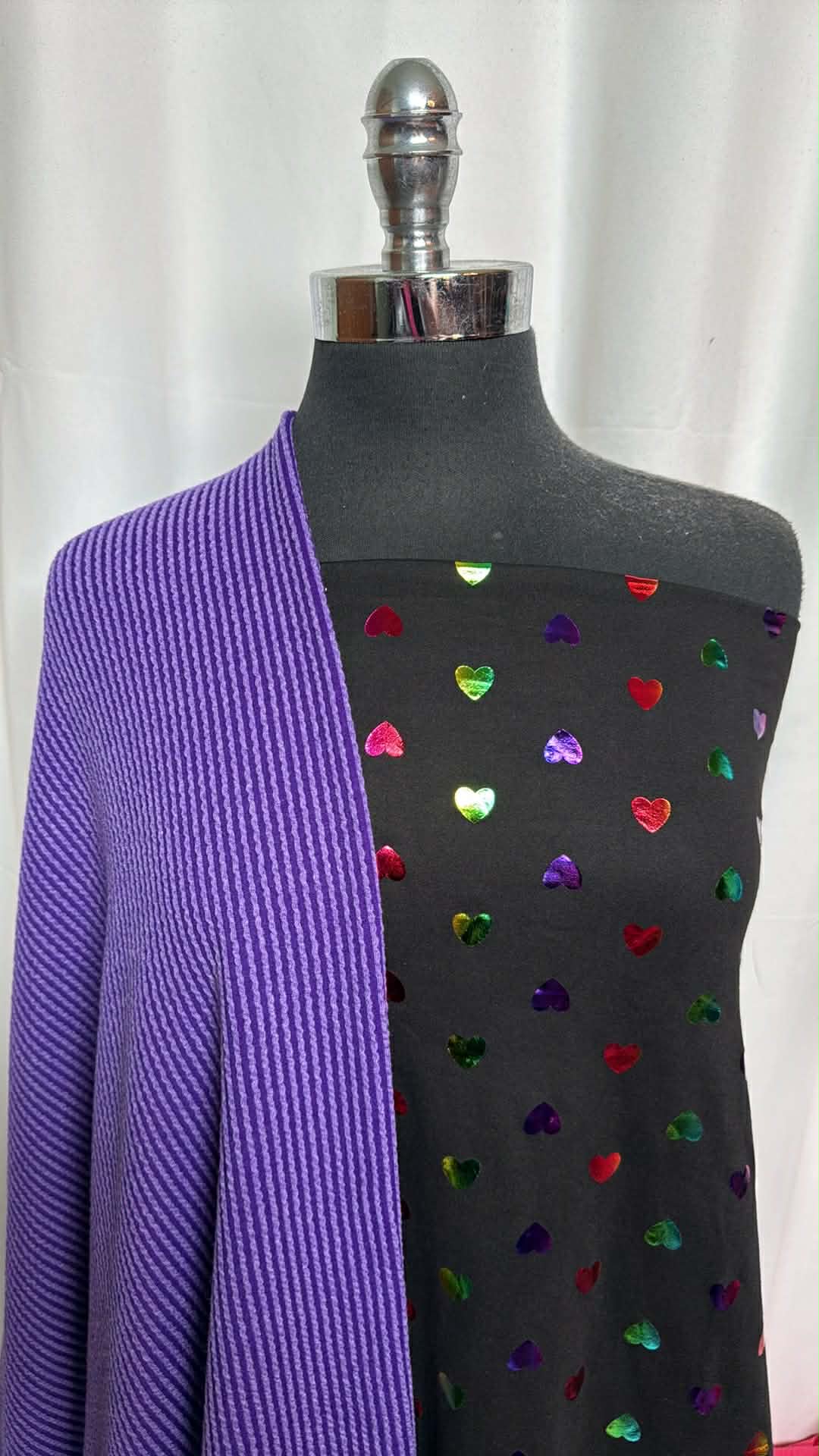 FOIL HEART/URBAN RIB BUNDLE : 2YD Foil Heart DBP & 1YD Urban Rib : A29488