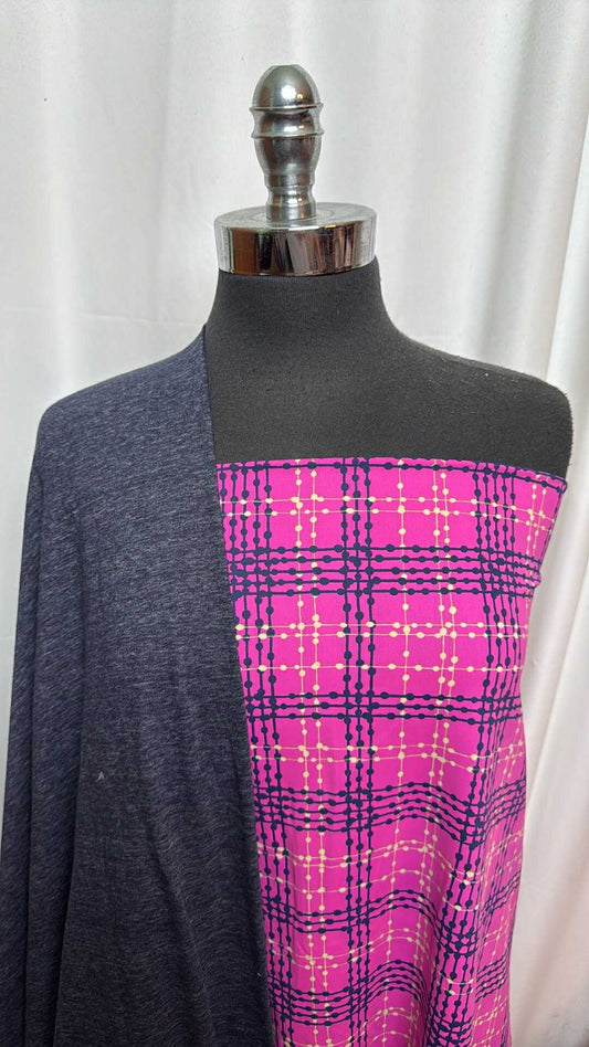 CHARCOAL/DOT PLAID BUNDLE : 2YD Dot Plaid PF & 2YD Charcoal C/P : A27963