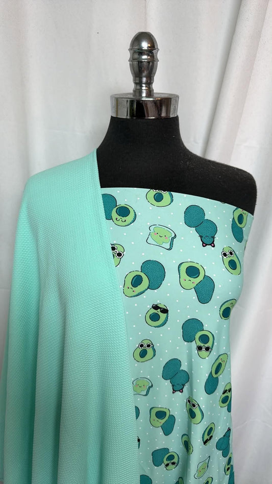 MINT/AVOCADO BUNDLE : 1YD Avocado Yoga PF & 1.5YD Mint Bullet : A30630