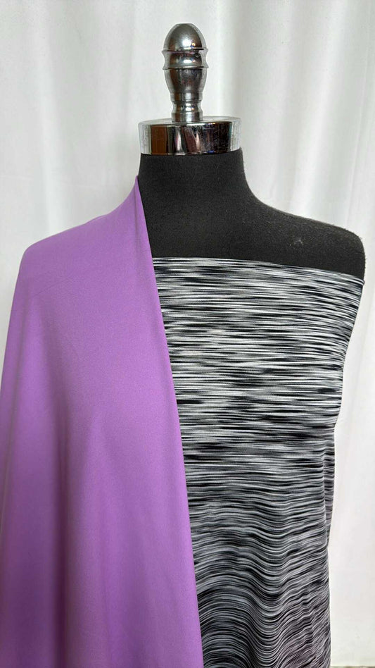 PURPLE/SPACE DYE BUNDLE : 2YD Printed Space Dye Yoga PF & 2YD Purple Yoga PF : A29221