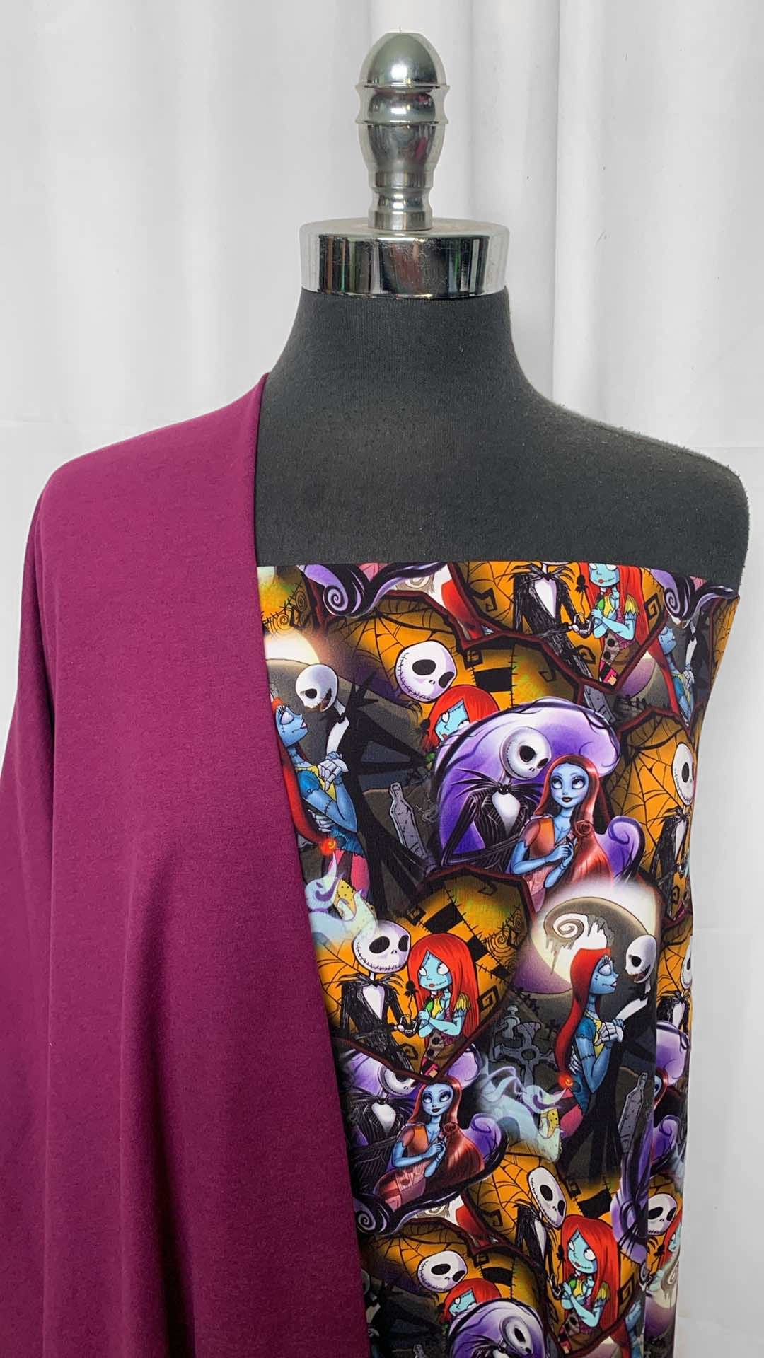 EGGPLANT/NIGHTMARE LOVE BUNDLE : 2YD Nightmare Love C/S & 1+YD Eggplant Peached PF : A25810