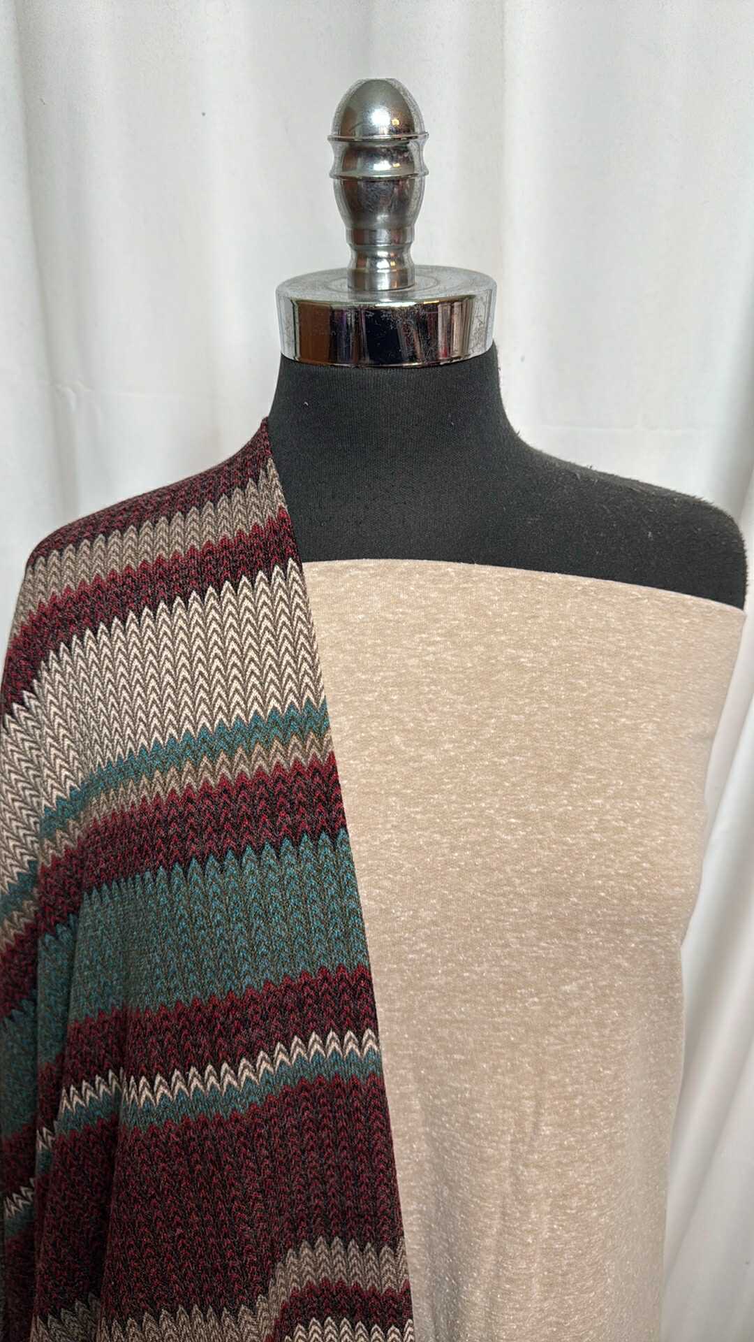 OATMEAL/STRIPE BUNDLE : 2YD Oatmeal Triblend FT & 2YD Variegated Stripe Hacci SK : A28360