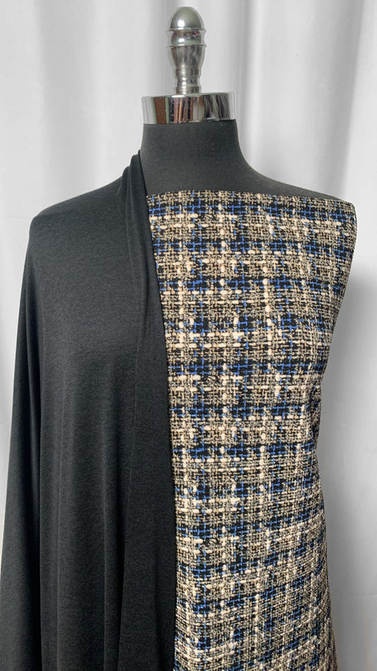 BLACK/PLAID BUNDLE : 2YD Black Featherweight PF & 2YD Plaid Bullet : A2387