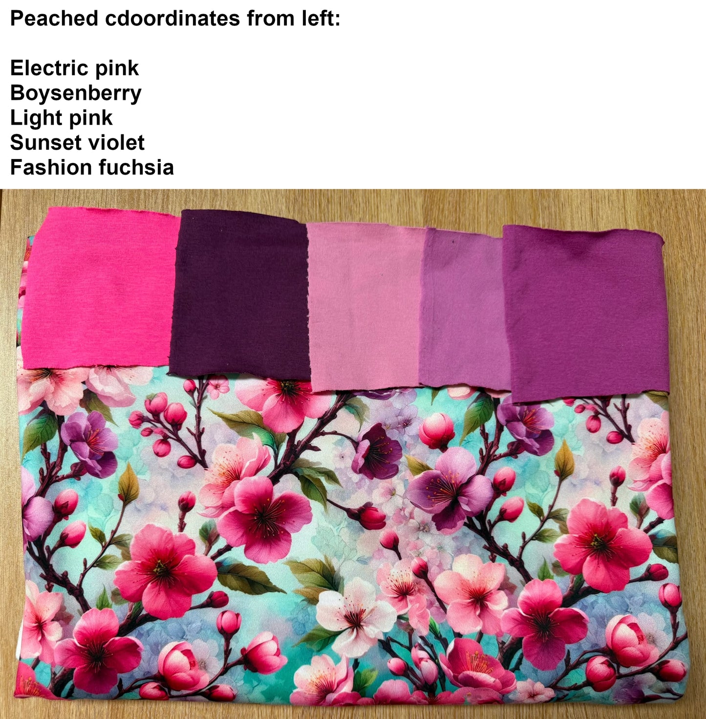 Cherry Blossom Dreams - Peached Performance - 2 Yard Cut