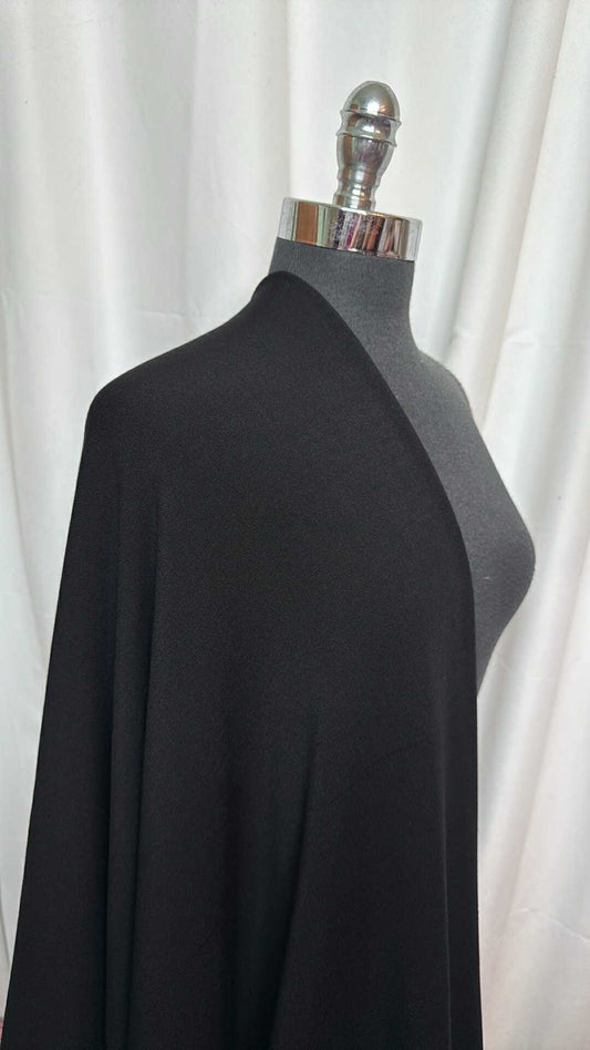 Black - Modal/Spandex Brushed French Terry - 2 Yard Cut