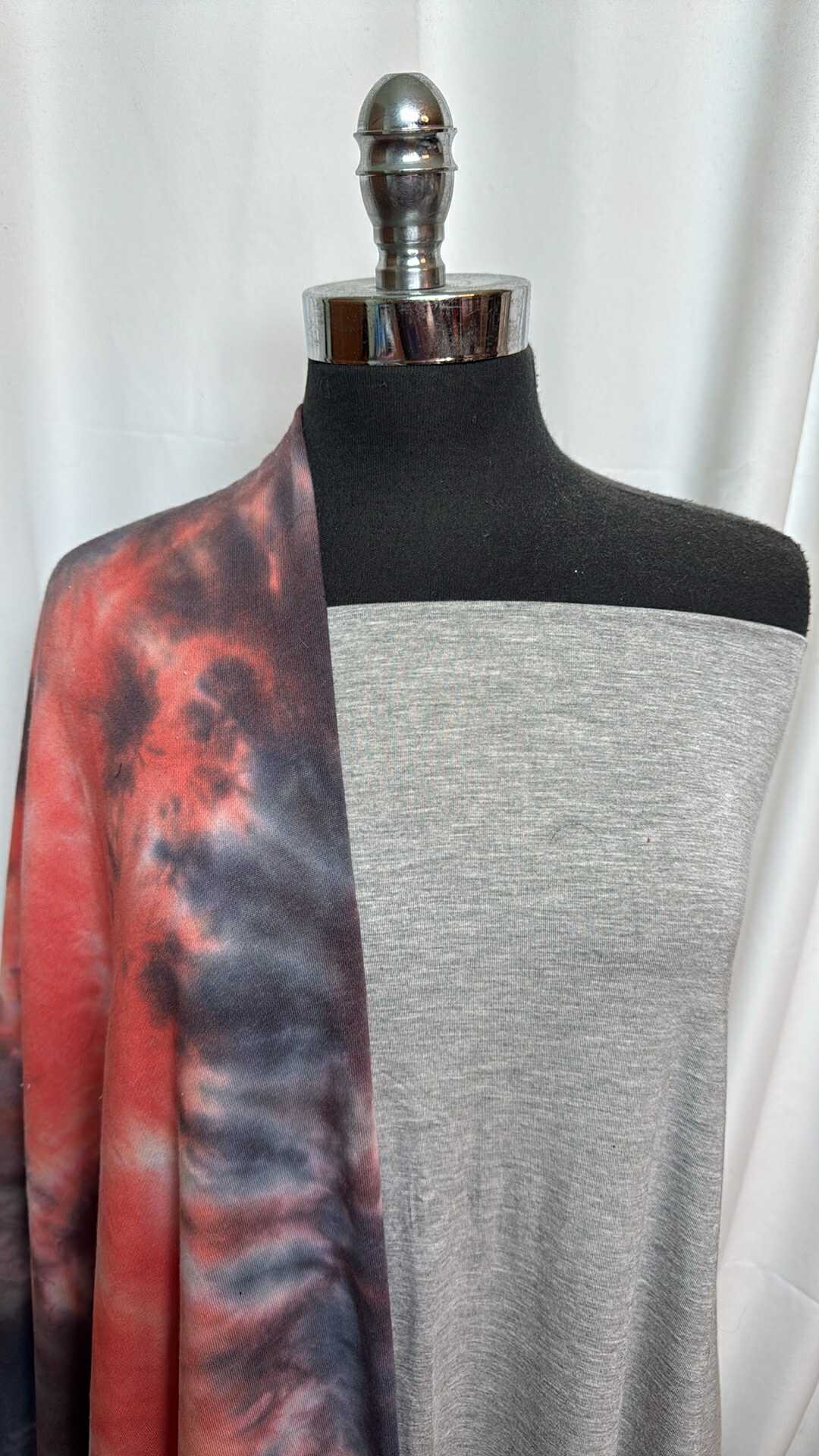 HEATHER GREY/TIE DYE BUNDLE : 2YD Heather Grey R/S & 1YD Tie Dye C/P FT : A27636