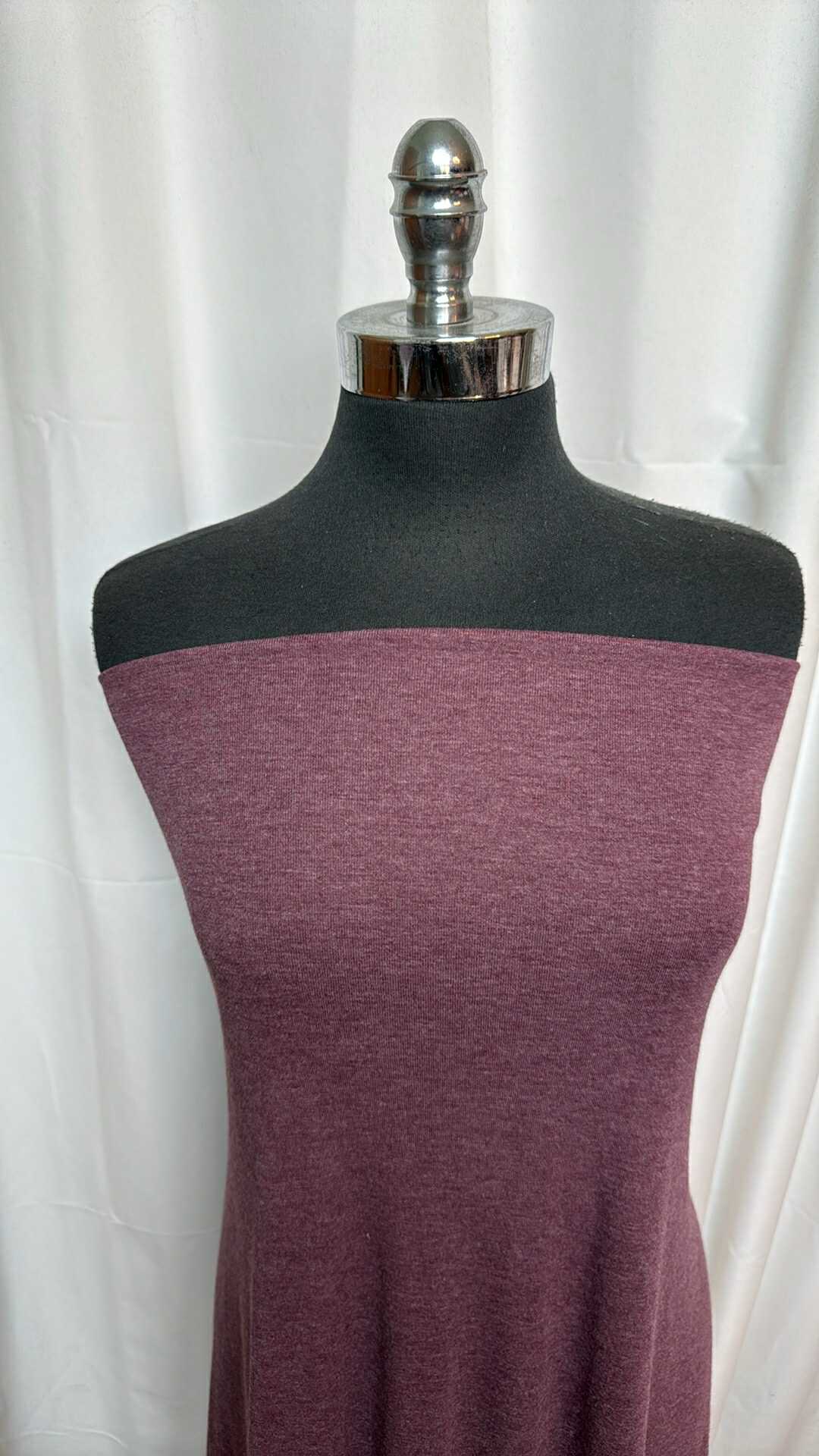 Plum - 1x1 Cotton Rib - 2 yard Cut