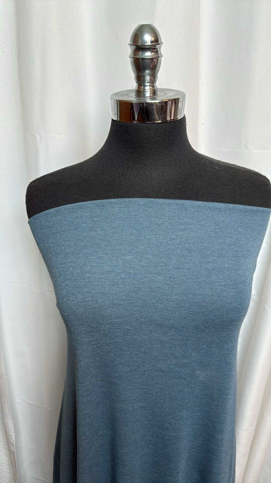 Teal - 1x1 Cotton Rib - 2 yard Cut