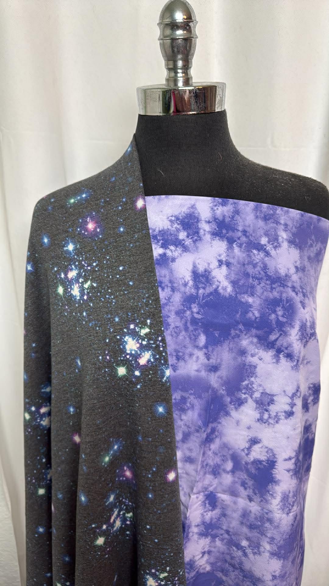 TIE DYE/GALAXY BUNDLE : 1.5YD Tie Dye Stretch Boardshort & 1YD Galaxy PRS FT : A30239