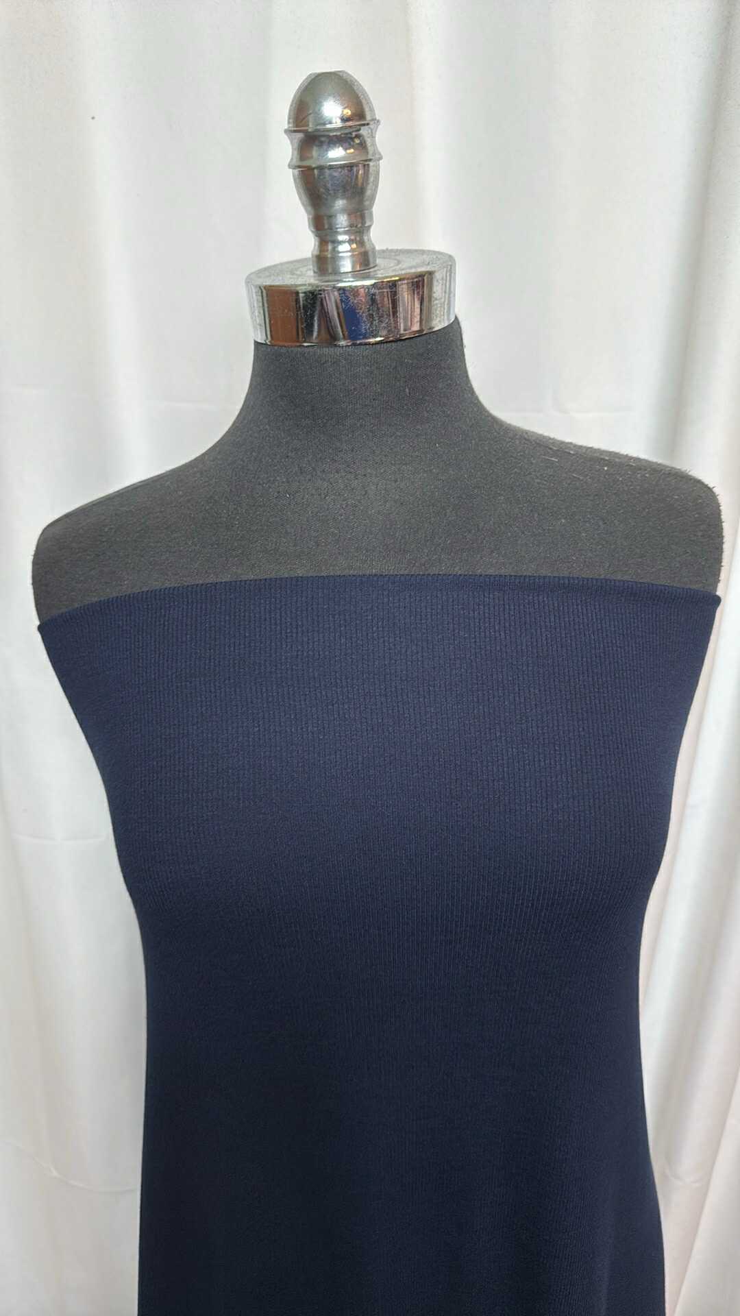Navy - Modal/Spandex 2x1 Rib Knit - 3 Yard Cut