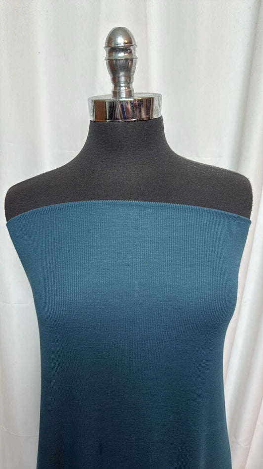Teal - Modal/Spandex 2x1 Rib Knit - 3 Yard Cut