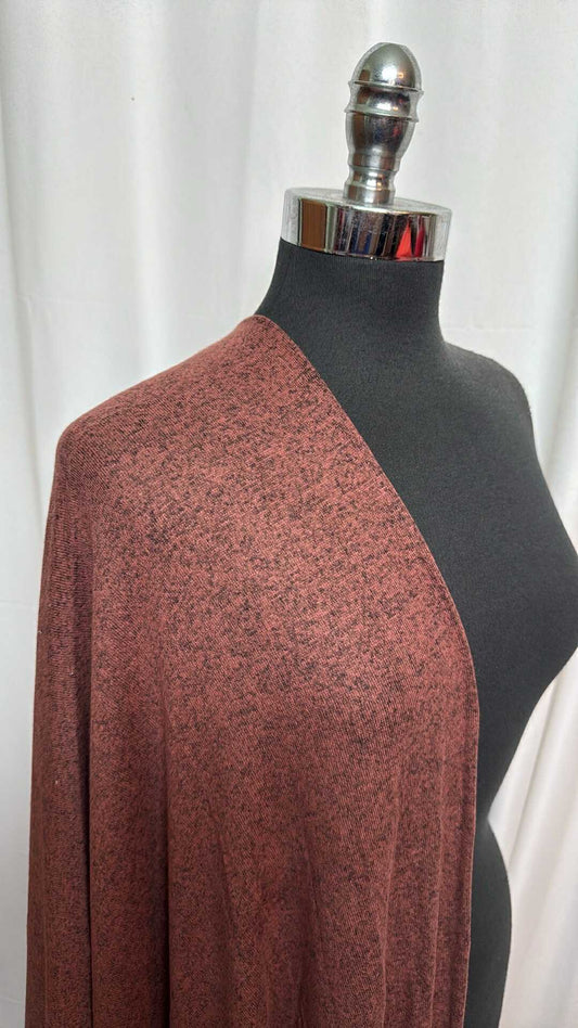 Brick -  Brushed Hacci Sweater Knit - 2 Yard Cut