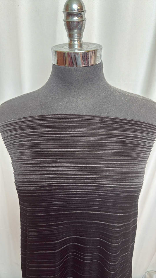 Black - Pleated Woven - 2 Yard Cut