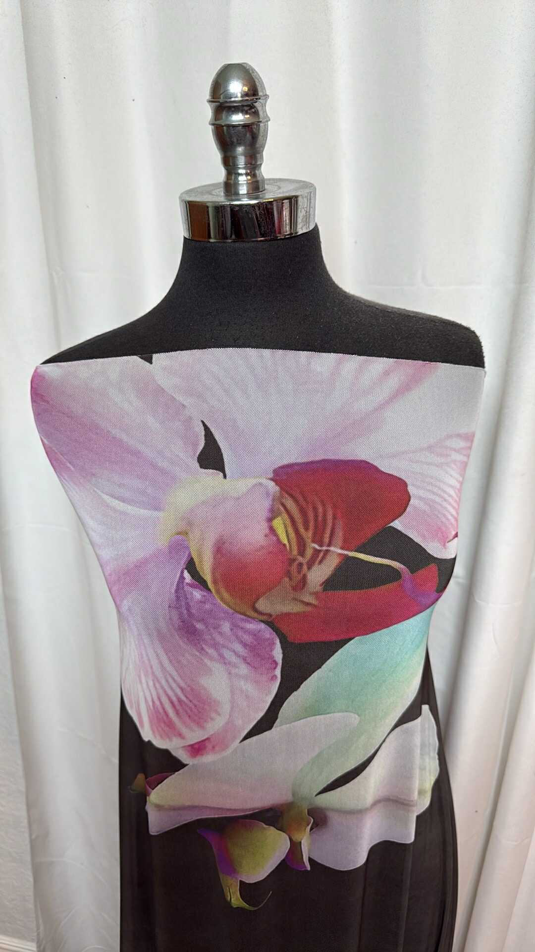 Large Floral - Stretch Mesh - 2 Yard Cut