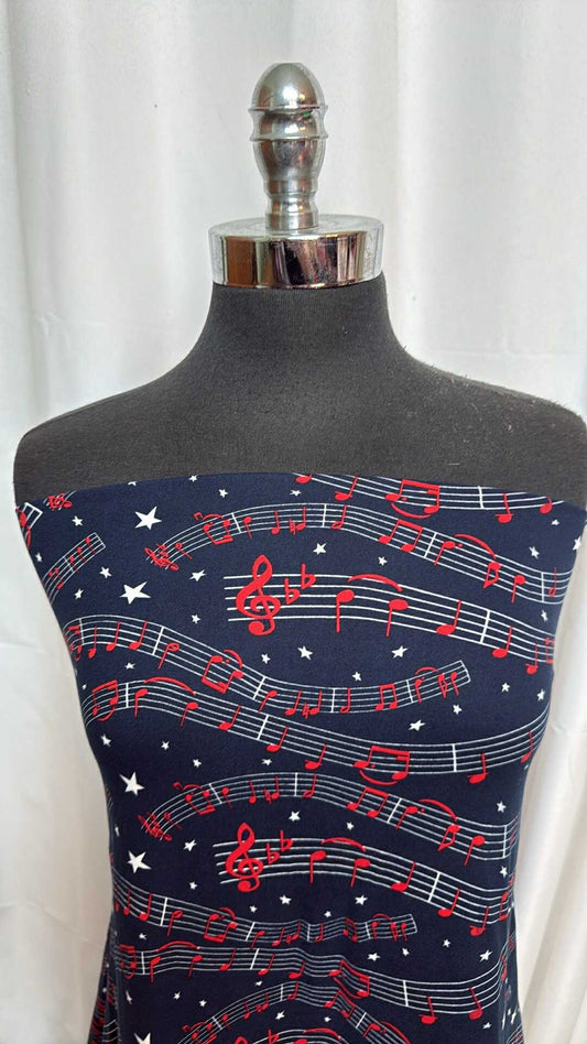 Star Spangled - Double Brushed Poly Spandex - 2 Yard Cut