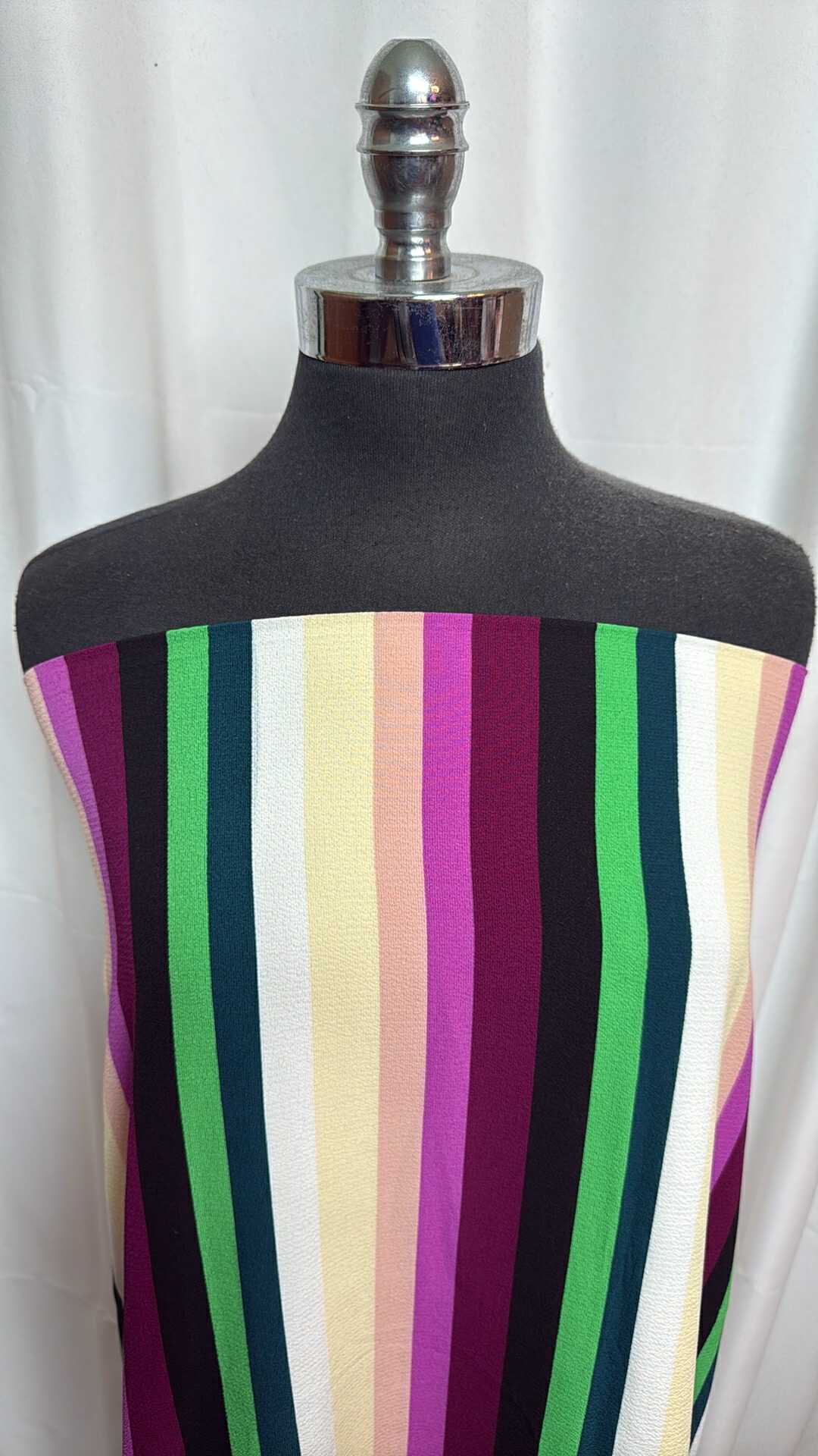 Variegated Vertical Stripe - Bubble Crepe - 2 Yard Cut