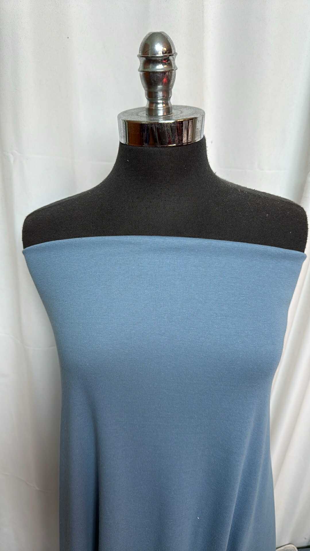 Bluebird - Cotton 1x1 Rib Knit - 2 yard Cut