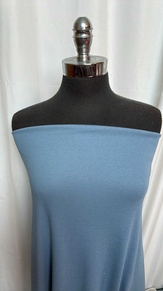 Bluebird - Cotton 1x1 Rib Knit - 2 yard Cut