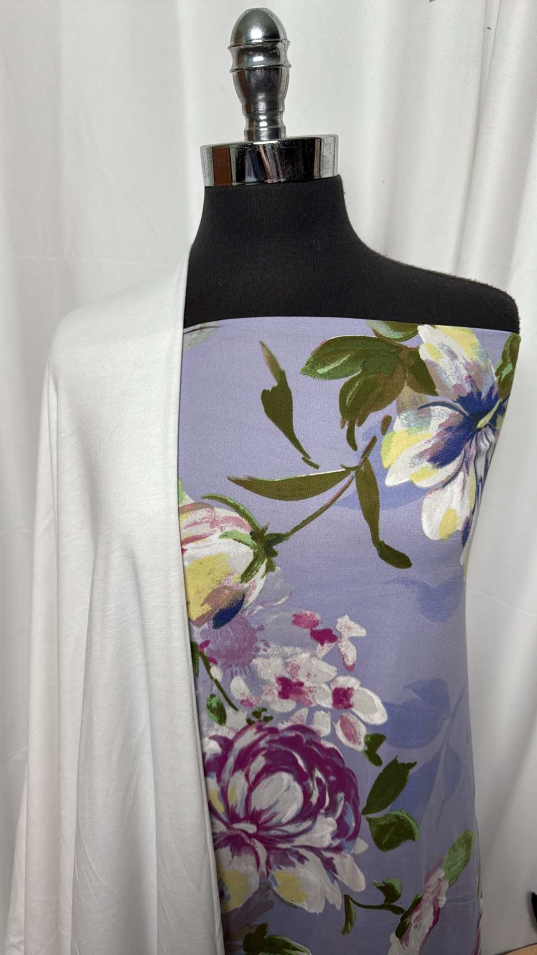 IVORY/LILAC FLORAL BUNDLE : 2YD Lilac Floral DBP & 2YD Ivory PRS FT : A27184